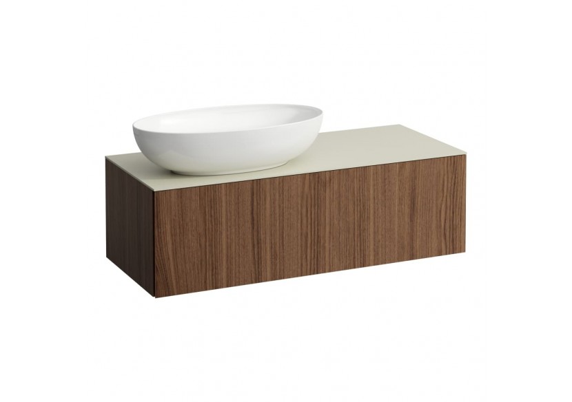 Meuble sous vasque 1200 mm 1 tiroir Alessi Noce canaletto 1200 x 500 x 370 mm - H4313100976301 - Laufen