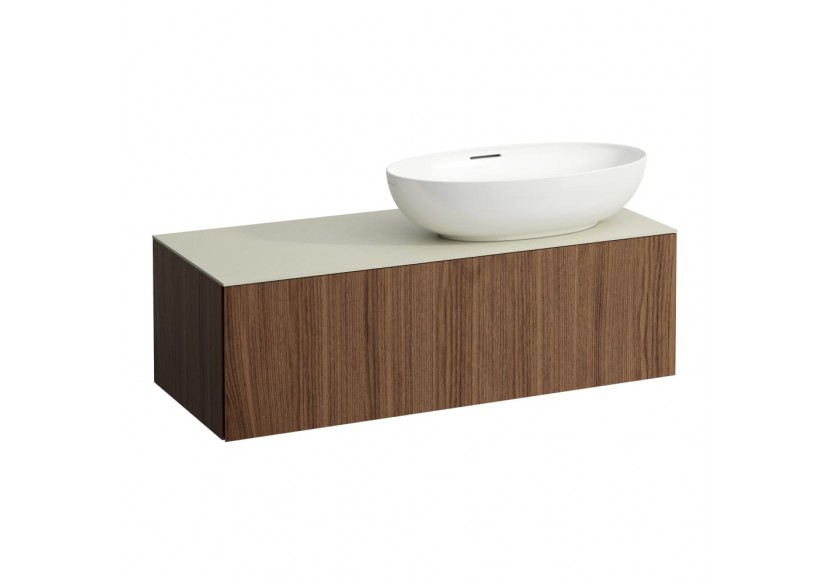 Meuble sous vasque 1200 mm 1 tiroir Alessi Noce canaletto 1200 x 500 x 370 mm - H4313130976301 - Laufen