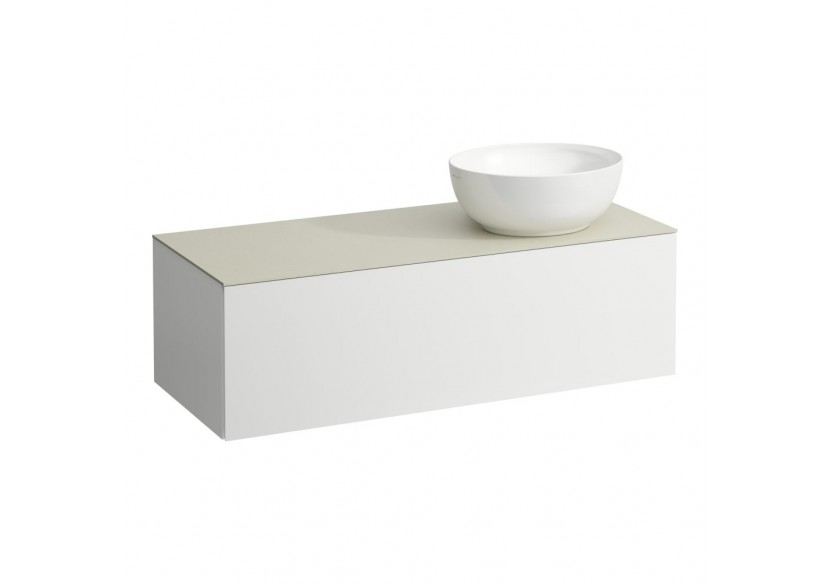 Meuble sous vasque 1200 1 tiroir découpe à droite Alessi Blanc mat 1200 x 500 x 370 mm - H4313170972601 - Laufen