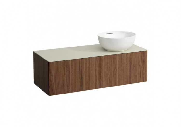 Meuble sous vasque 1200 mm 1 tiroir Alessi Noce canaletto 1200 x 500 x 370 mm - H4313170976301 - Laufen