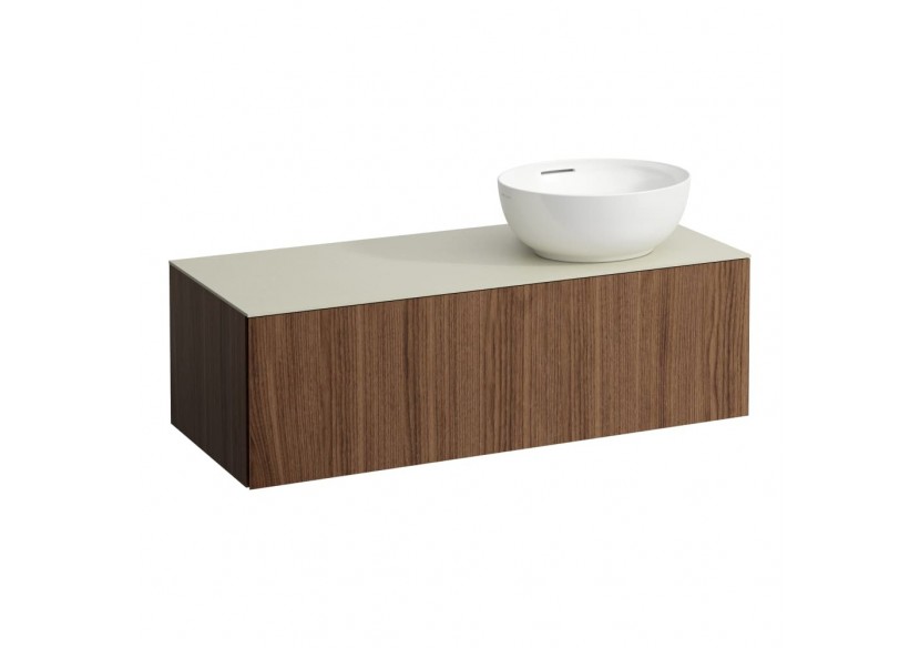 Meuble sous vasque 1200 mm 1 tiroir Alessi Noce canaletto 1200 x 500 x 370 mm - H4313170976301 - Laufen