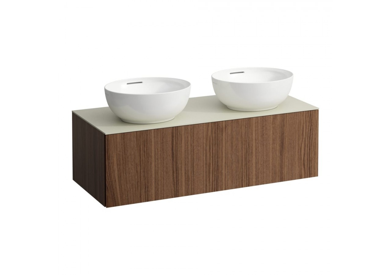Meuble sous vasque 1200 mm 1 tiroir Alessi Noce canaletto 1200 x 500 x 370 mm - H4313180976301 - Laufen
