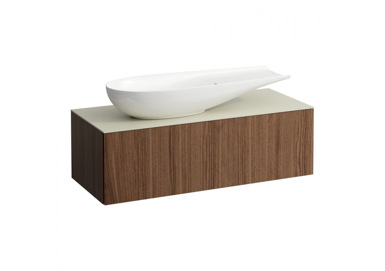 Meuble sous vasque 1200 mm 1 tiroir Alessi Noce canaletto 1200 x 500 x 370 mm - H4313220976301 - Laufen
