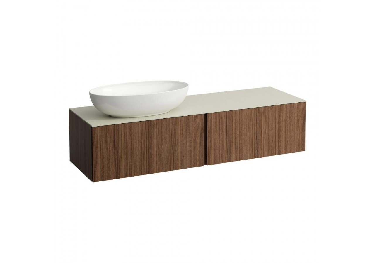 Meuble sous vasque 1600 mm 2 tiroirs Alessi Noce canaletto 1600 x 500 x 370 mm - H4313520976301 - Laufen