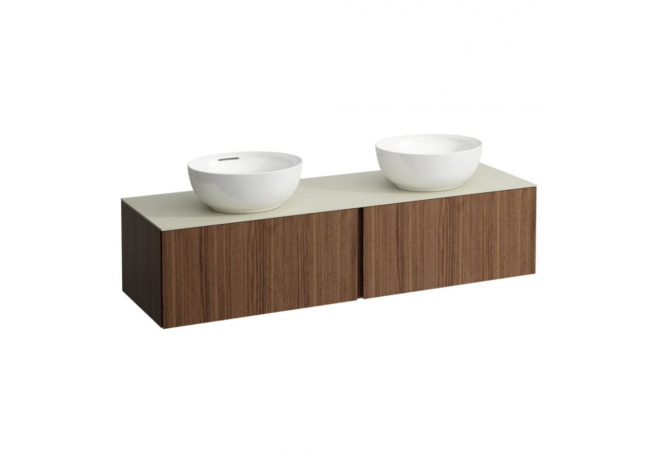Meuble sous vasque 1600 mm 2 tiroirs Alessi Noce canaletto 1600 x 500 x 370 mm - H4313540976301 - Laufen