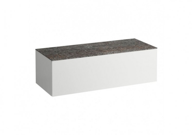 Meuble sous vasque 1200 2 tiroirs sans découpe Alessi Blanc mat 1200 x 500 x 370 mm - H4323000972601 - Laufen