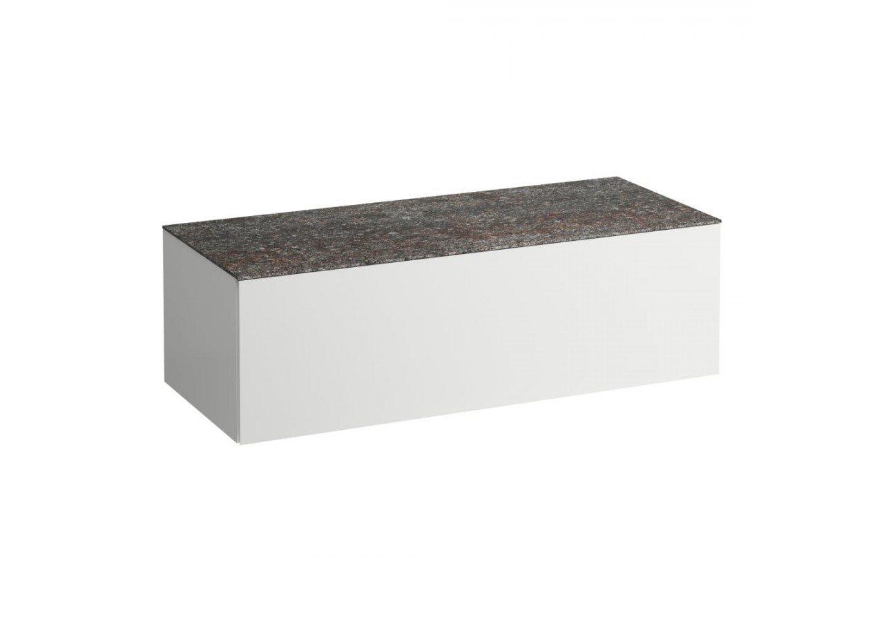 Meuble sous vasque 1200 2 tiroirs sans découpe Alessi Blanc mat 1200 x 500 x 370 mm - H4323000972601 - Laufen
