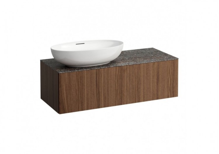 Meuble sous vasque 1200 mm 1 tiroir Alessi Noce canaletto 1200 x 500 x 370 mm - H4323100976301 - Laufen