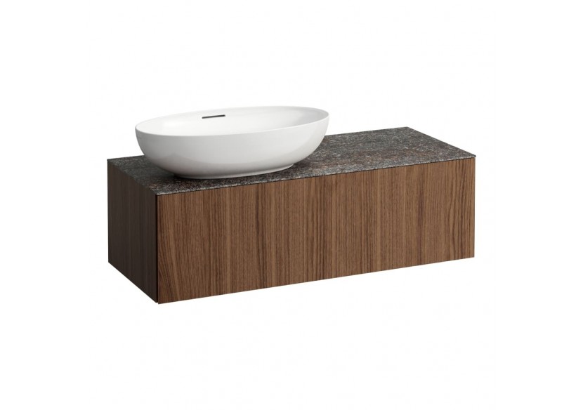 Meuble sous vasque 1200 mm 1 tiroir Alessi Noce canaletto 1200 x 500 x 370 mm - H4323100976301 - Laufen