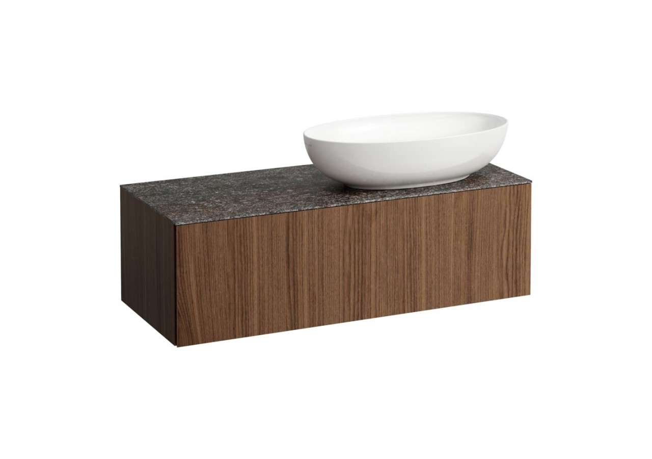Meuble sous vasque 1200 mm 1 tiroir Alessi Noce canaletto 1200 x 500 x 370 mm - H4323130976301 - Laufen