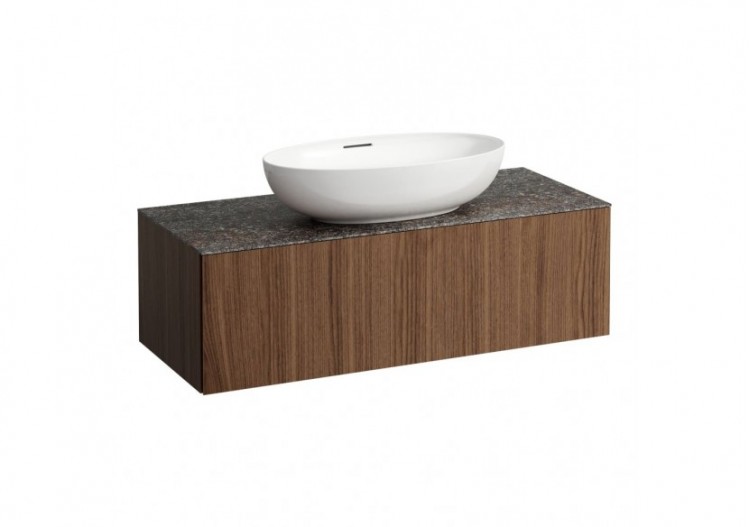 Meuble sous vasque 1200 mm 1 tiroir Alessi Noce canaletto 1200 x 500 x 370 mm - H4323150976301 - Laufen