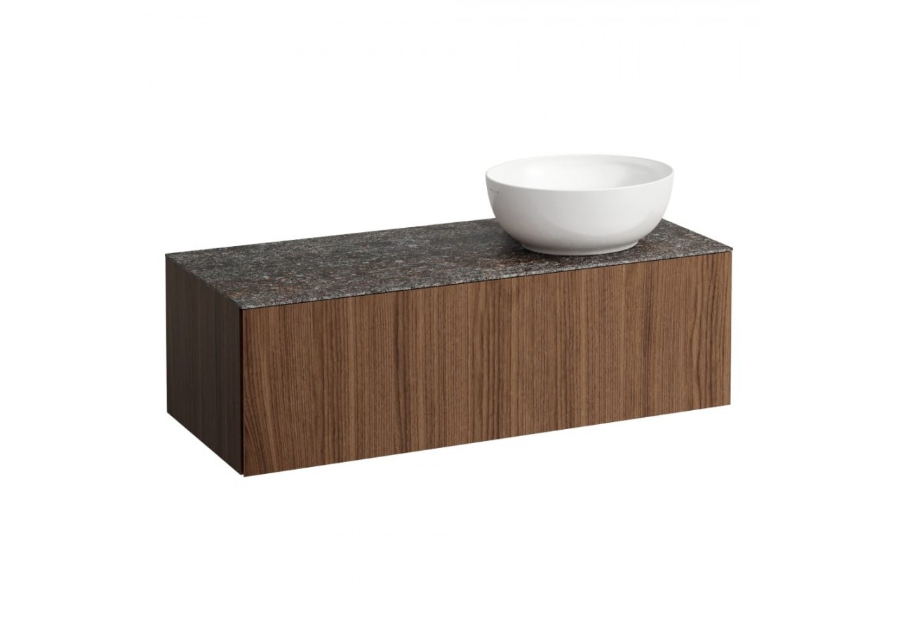 Meuble sous vasque 1200 mm 1 tiroir Alessi Noce canaletto 1200 x 500 x 370 mm - H4323170976301 - Laufen