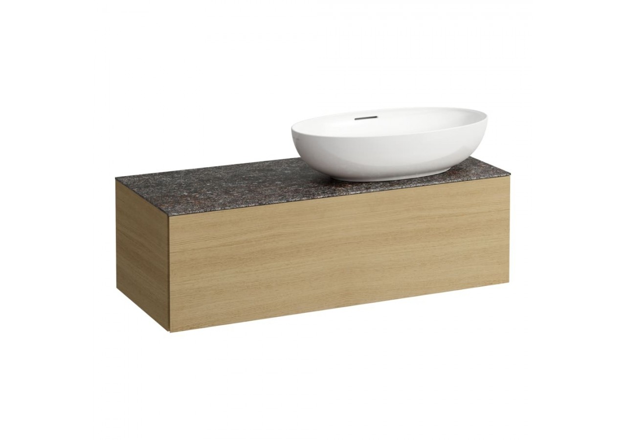 Meuble sous vasque 1200 1 tiroir découpe à droite Alessi Chêne clair 1200 x 500 x 370 mm - H4323190972501 - Laufen