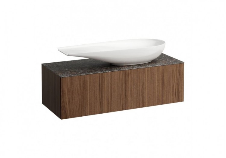 Meuble sous vasque 1200 mm 1 tiroir Alessi Noce canaletto 1200 x 500 x 370 mm - H4323250976301 - Laufen