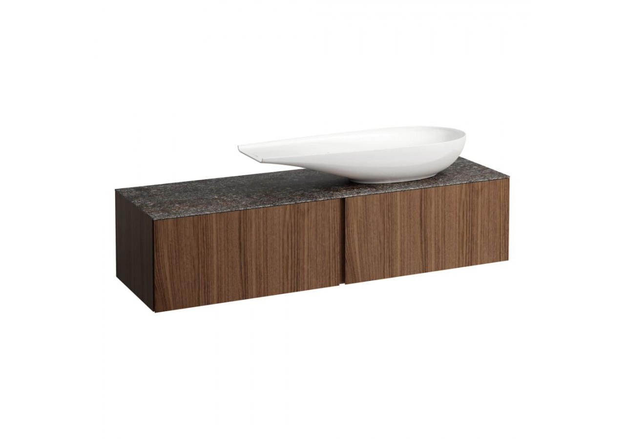 Meuble sous vasque 1600 mm 2 tiroirs Alessi Noce canaletto 1600 x 500 x 370 mm - H4323450976301 - Laufen