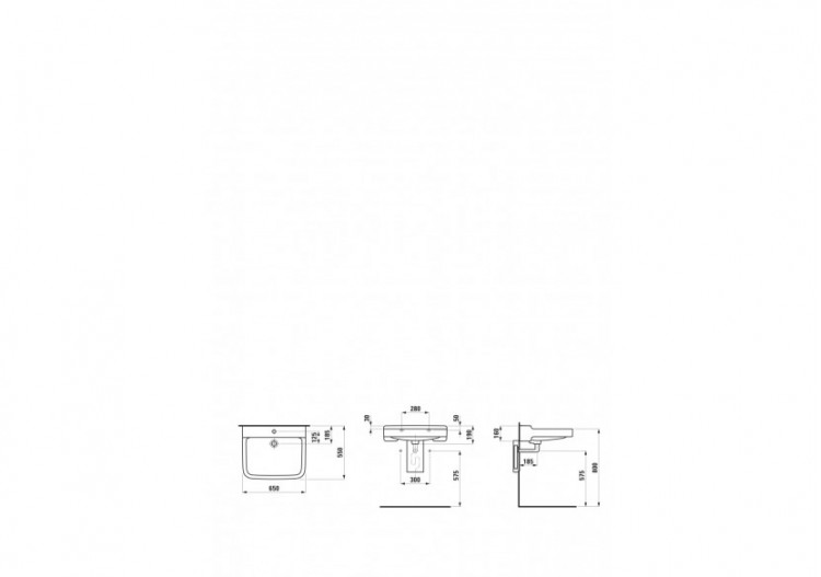 Lavabo PMR 'liberty' Liberty Blanc LCC Active 650 x 550 x 190 mm - H811953A001091 - Laufen 2