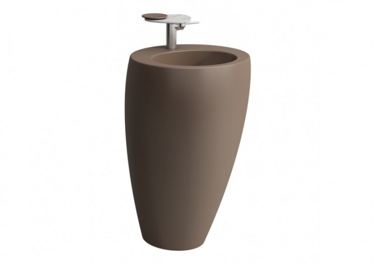 Lavabo avec colonne intégrée Alessi Caffè mat 520 x 530 x 850 mm - H8119711881041 - Laufen