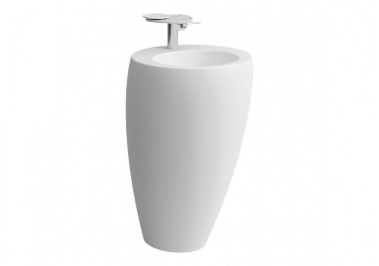 Lavabo avec colonne intégrée Alessi Blanc mat 520 x 530 x 850 mm - H8119717571091 - Laufen