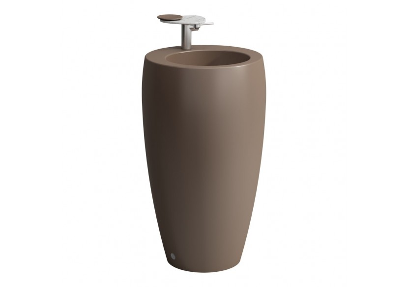 Lavabo avec colonne intégrée Alessi Caffè mat 530 x 530 x 900 mm - H8119721881041 - Laufen