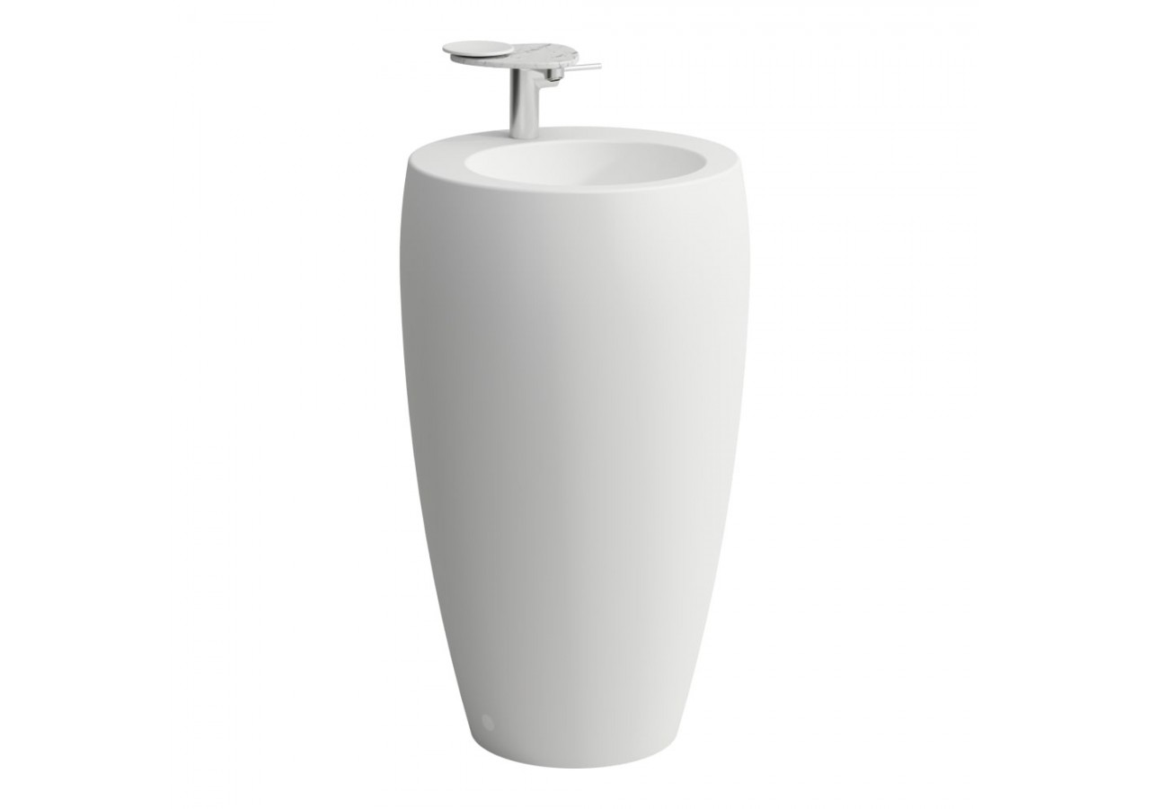 Lavabo avec colonne intégrée Alessi Blanc mat 530 x 530 x 900 mm - H8119727571041 - Laufen