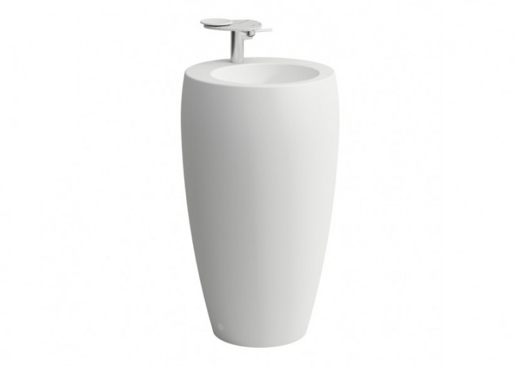 Lavabo avec colonne intégrée Alessi Blanc mat 530 x 530 x 900 mm - H8119727571091 - Laufen
