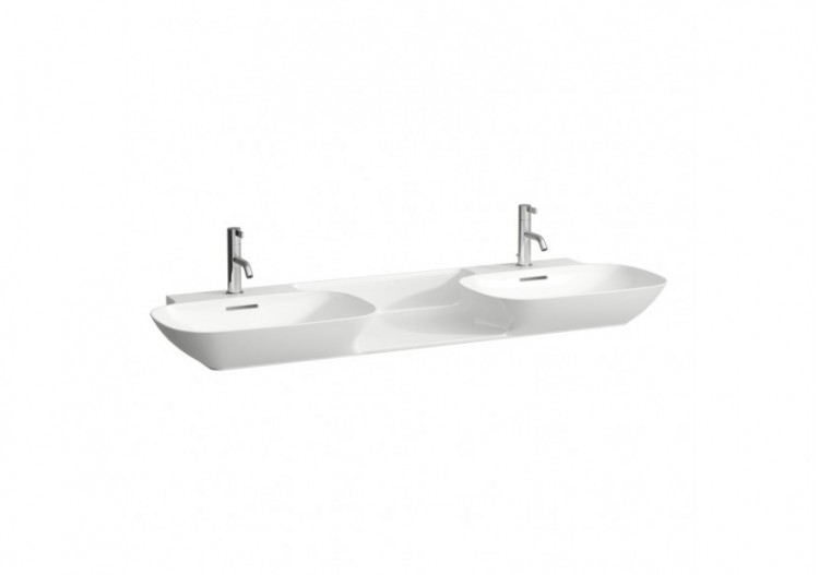 Lavabo mural ou à poser sur meuble Ino Blanc LCC 1420 x 450 x 145 mm - H8143044001121 - Laufen