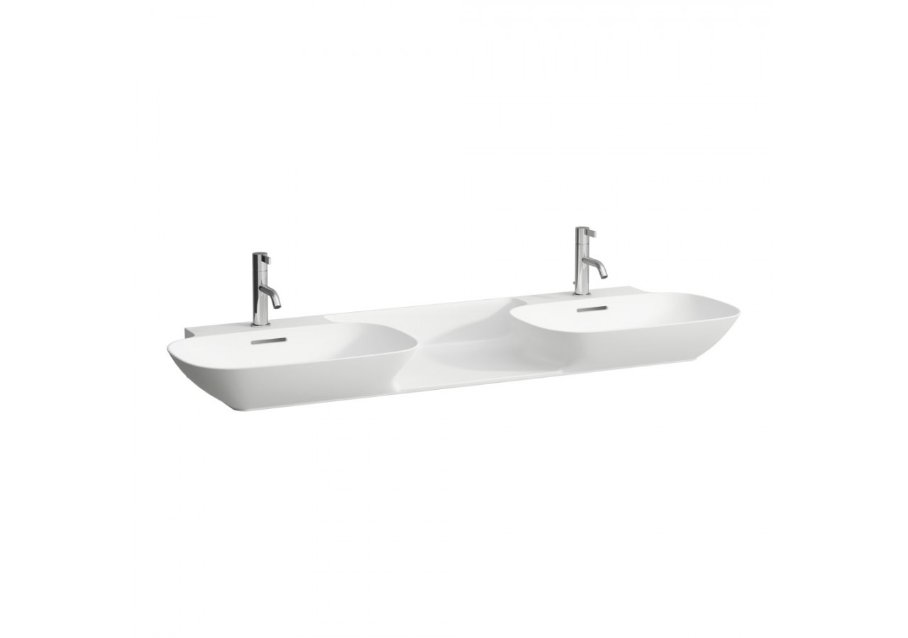 Lavabo mural ou à poser sur meuble Ino Blanc mat 1420 x 450 x 120 mm - H8143047571111 - Laufen