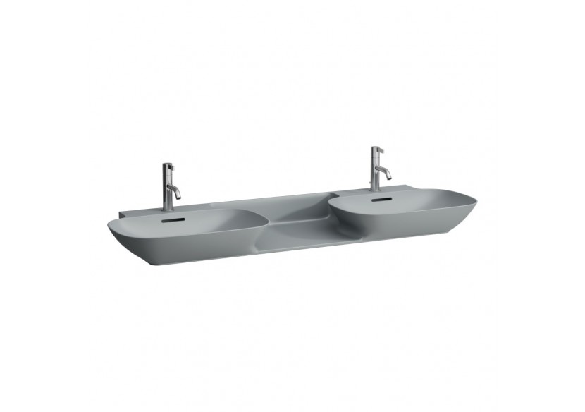 Lavabo mural ou à poser sur meuble Ino Graphite mat 1420 x 450 x 120 mm - H8143047581091 - Laufen