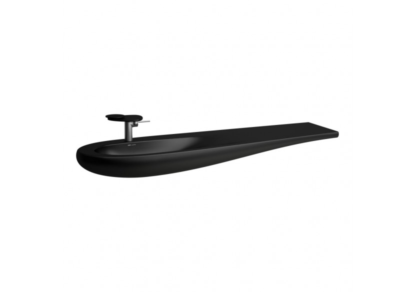 Lavabo mural ou à poser sur meuble Alessi Noir mat 1600 x 500 x 140 mm - H8149717161091 - Laufen