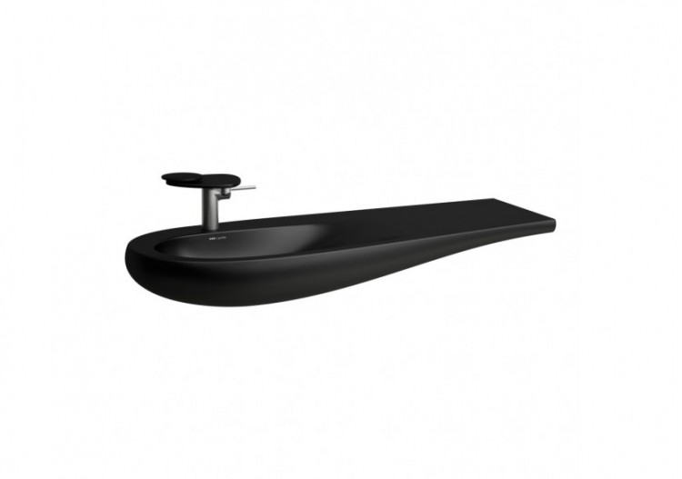 Lavabo mural ou à poser sur meuble Alessi Noir mat 1200 x 500 x 140 mm - H8149737161041 - Laufen