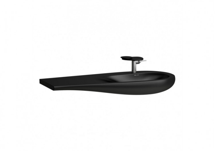 Lavabo mural ou à poser sur meuble Alessi Noir mat 1200 x 500 x 140 mm - H8149747161091 - Laufen