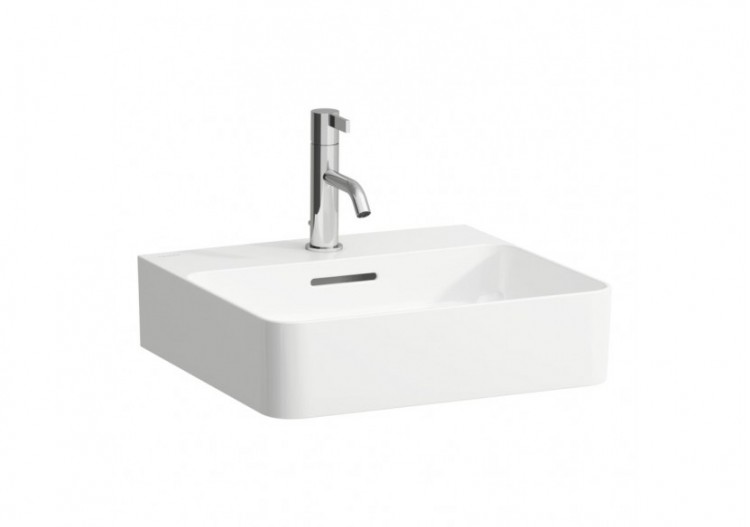 Lave-mains mural ou à poser sur meuble Val Blanc LCC Active 450 x 420 x 155 mm - H815281A001091 - Laufen