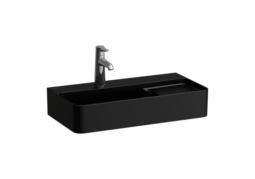 Lavabo 'compact' mural ou à poser sur meuble Val Noir mat 600 x 310 x 155 mm - H8152857161121 - Laufen