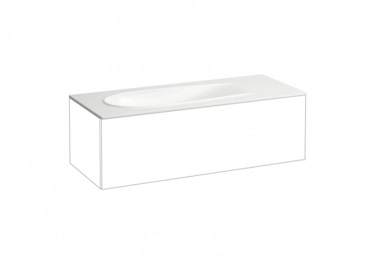 Lavabo à poser sur meuble Alessi Blanc LCC 1200 x 500 x 15 mm - H8179794001091 - Laufen