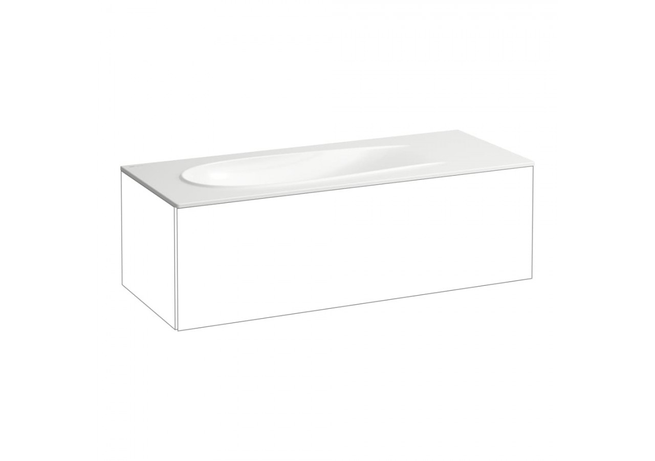 Lavabo à poser sur meuble Alessi Blanc LCC 1200 x 500 x 15 mm - H8179794001121 - Laufen