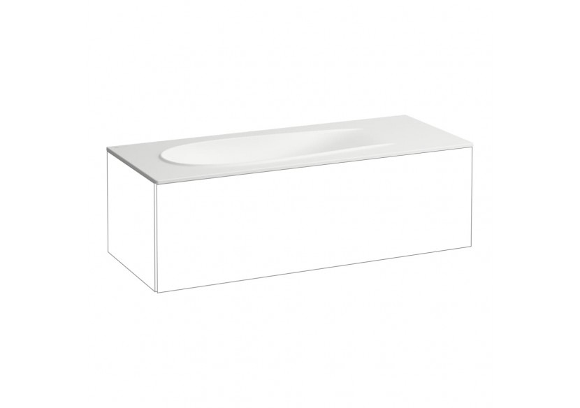 Lavabo à poser sur meuble Alessi Blanc mat 1200 x 500 x 15 mm - H8179797571111 - Laufen