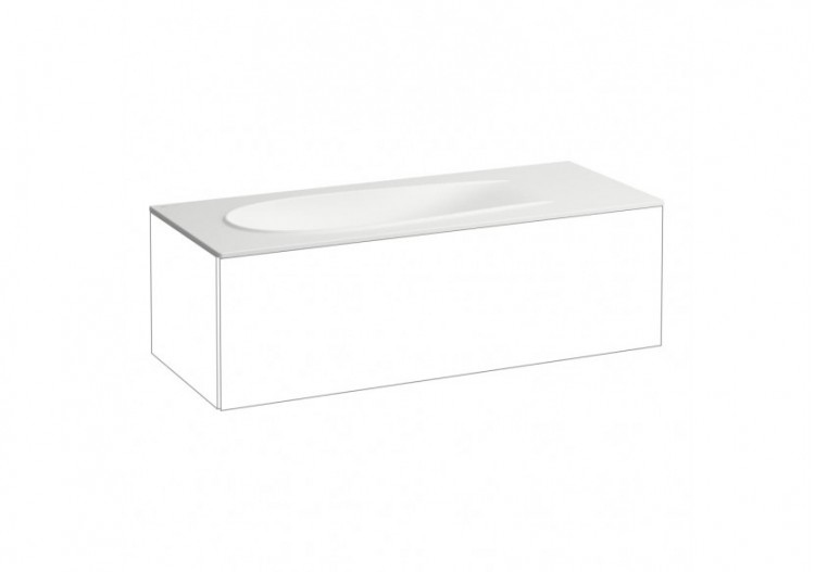 Lavabo à poser sur meuble Alessi Blanc mat 1200 x 500 x 15 mm - H8179797571121 - Laufen