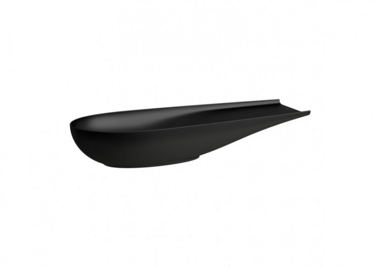 Vasque à poser gauche ou droite Alessi Noir mat 1000 x 380 x 170 mm - H8189747161121 - Laufen