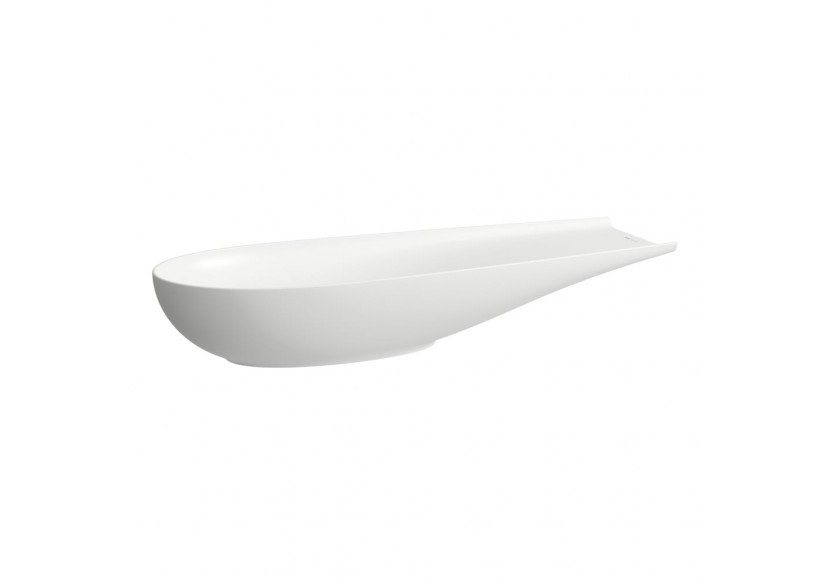 Vasque à poser gauche ou droite Alessi Blanc mat 1000 x 380 x 170 mm - H8189747571121 - Laufen