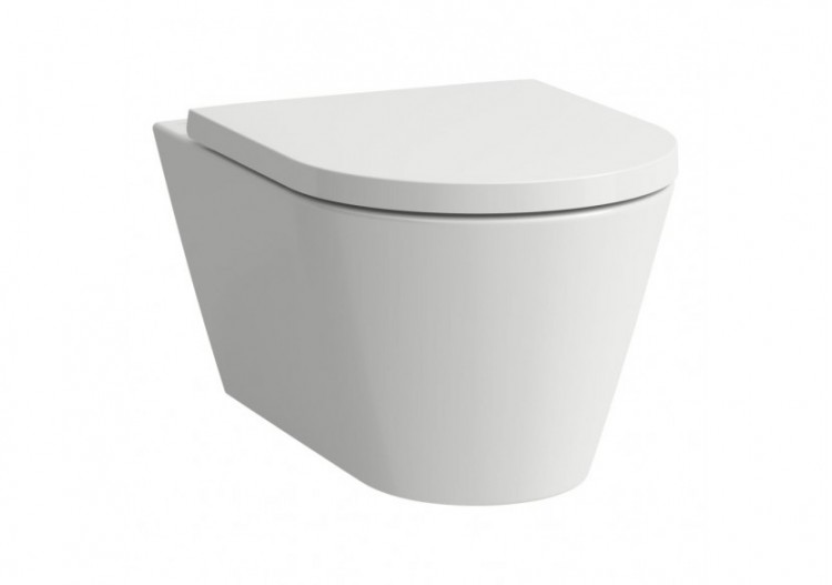 Cuvette suspendue Silent flush sans bride Kartell Blanc mat 545 x 370 x 340 mm - H8213317570001 - Laufen