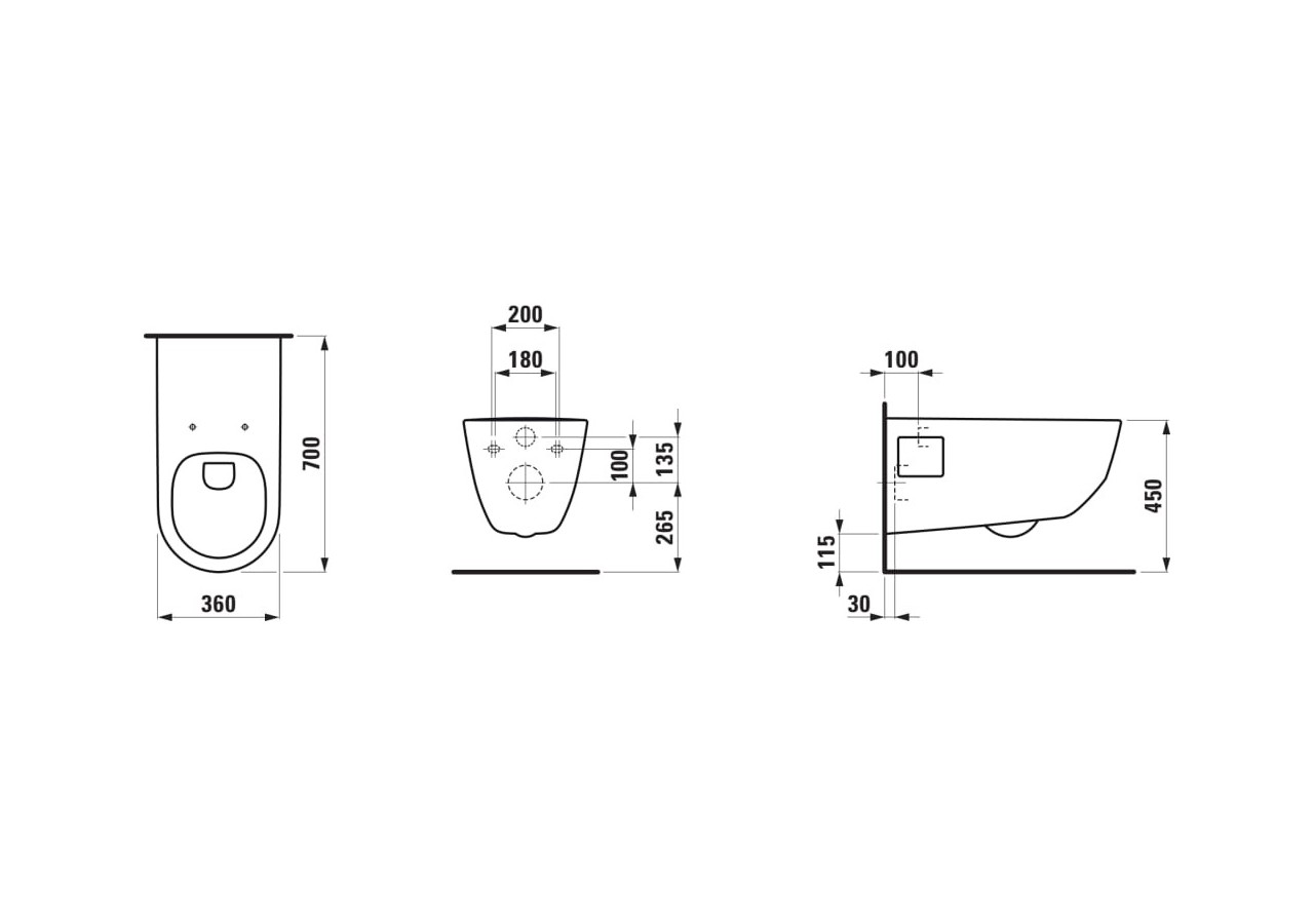 Cuvette suspendue PMR sans bride Liberty Blanc LCC Active 700 x 360 x 335 mm - H821960A000001 - Laufen