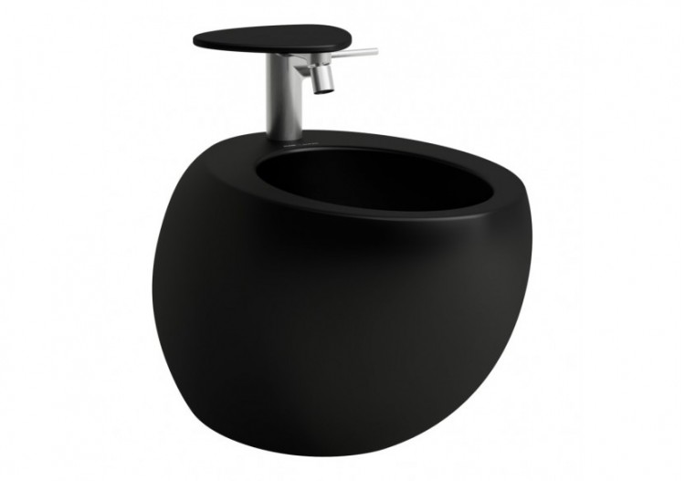 Bidet suspendu Alessi Noir mat 585 x 390 x 355 mm - H8309717163041 - Laufen