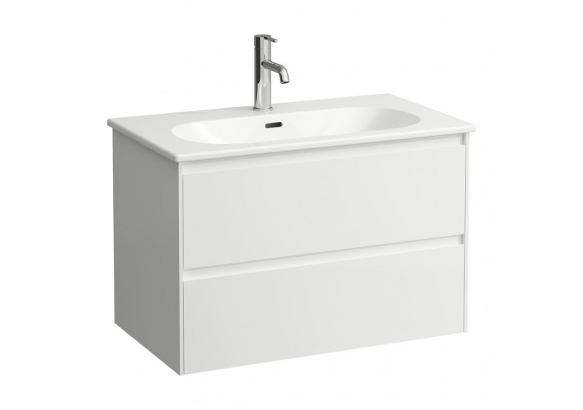 Pack lavabo et meuble sous-lavabo avec 2 tiroirs Lani Blanc mat 800 x 455 x 525 mm - H8600872601041 - Laufen