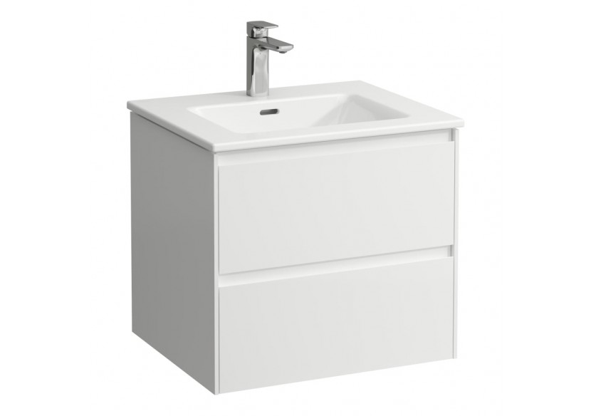 Pack lavabo et meuble sous lavabo Lani avec 2 tiroirs Lani Blanc brillant 600 x 500 x 535 mm - H8649642611041 - Laufen