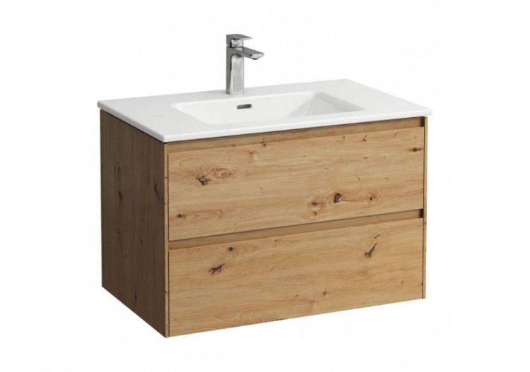 Pack lavabo et meuble sous lavabo Lani avec 2 tiroirs Lani Chêne sauvage 800 x 500 x 535 mm - H8649652671041 - Laufen