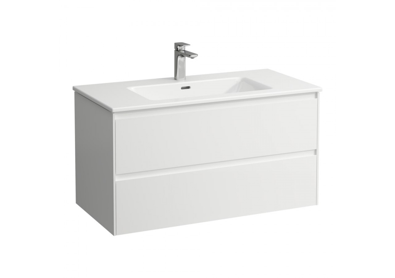 Pack lavabo et meuble sous lavabo Lani avec 2 tiroirs Lani Blanc mat 1000 x 500 x 535 mm - H8649672601041 - Laufen
