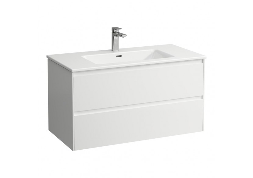 Pack lavabo et meuble sous lavabo Lani avec 2 tiroirs Lani Blanc mat 1000 x 500 x 535 mm - H8649672601041 - Laufen
