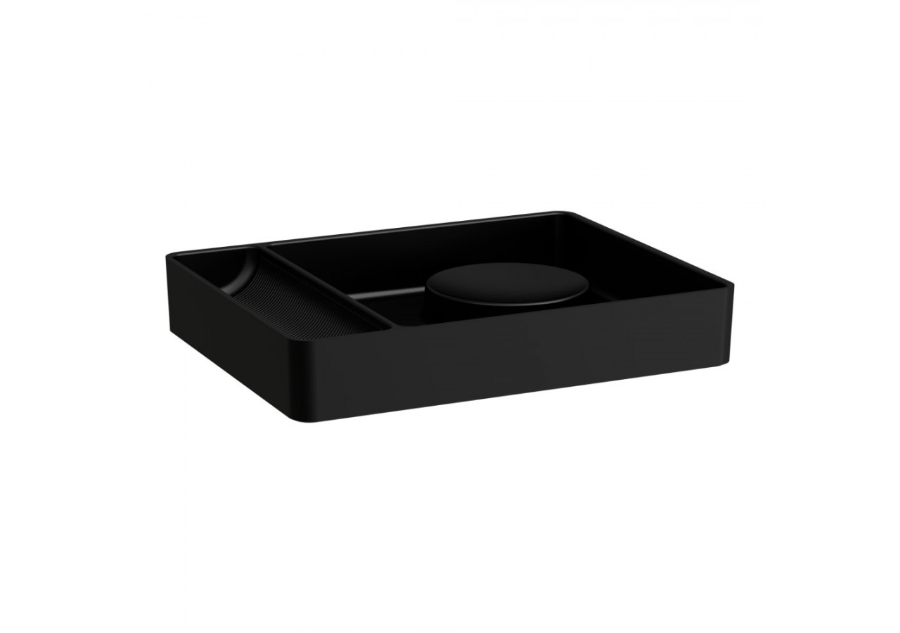 Plateau organisateur rond en céramique Val Noir mat - H8702827160001 - Laufen