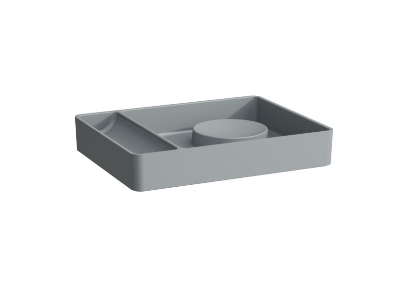 Plateau organisateur rond en céramique Val Graphite mat - H8702827580001 - Laufen