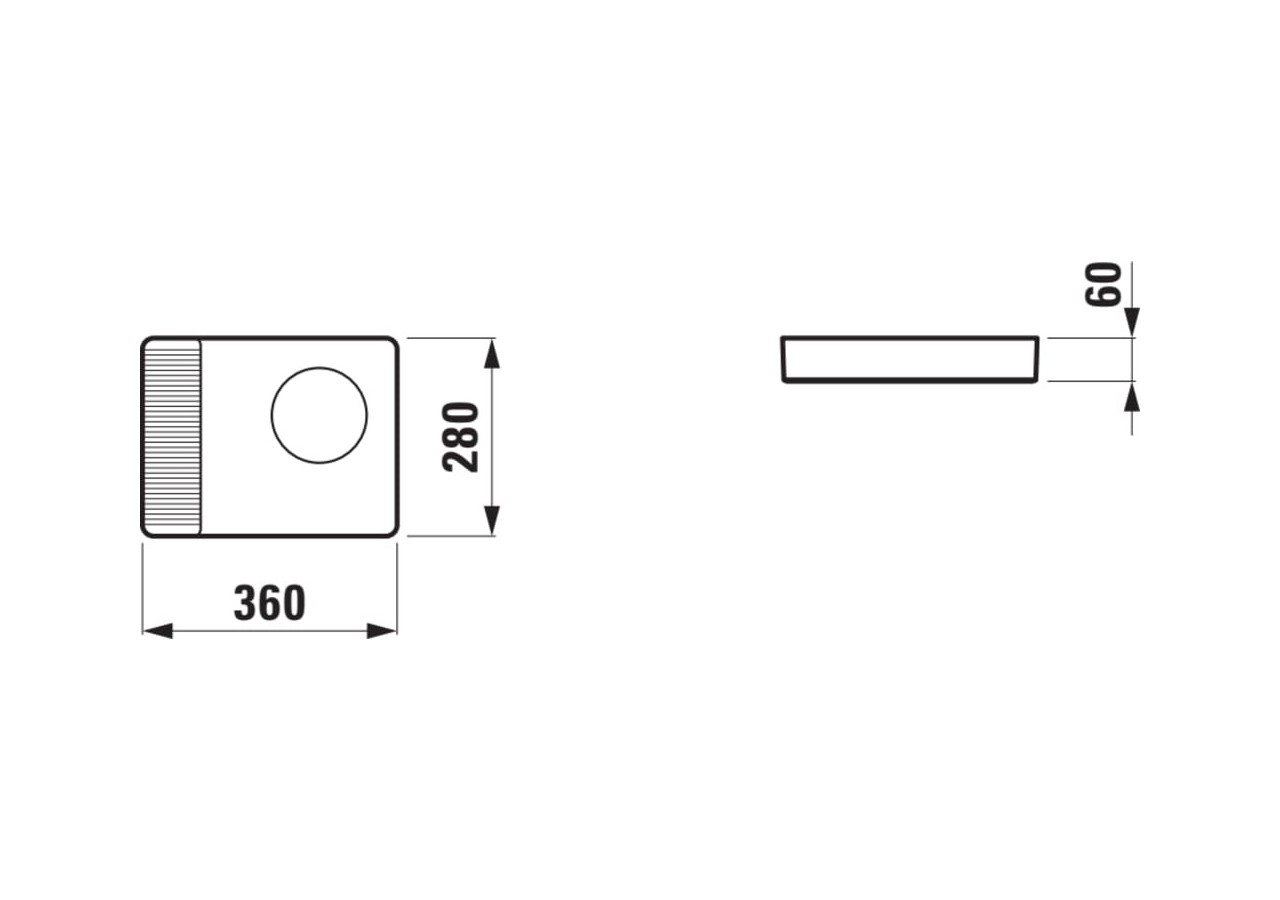 Plateau organisateur rond en céramique Val Graphite mat - H8702827580001 - Laufen